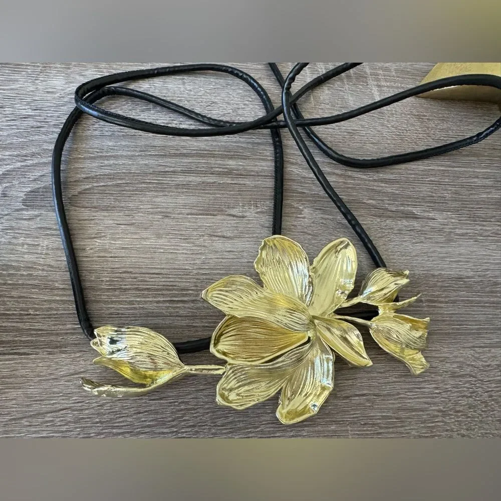 Flower cord belt N794